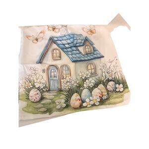 Pillow Cover Watercolor Fairy House 16X16 Zip Side Sleeve